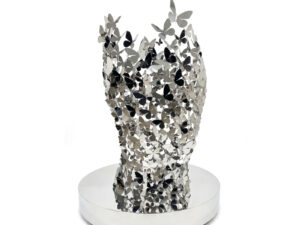 The Symphony of Butterflies — Modern Stainless Steel Mirror Sculpture
