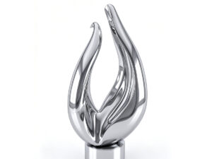 Rustproof 316 Stainless Steel Fountain Sculpture Large Landscape Metal Water Feature Statue for Modern Yard