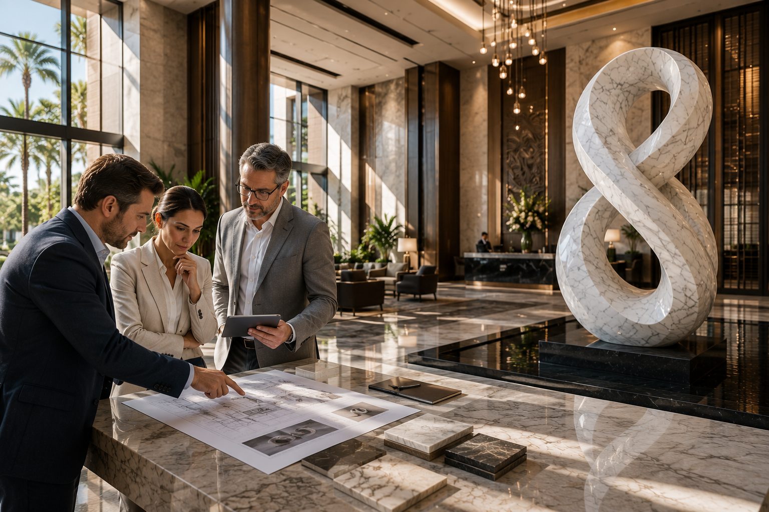 How to Choose a Marble Sculpture Manufacturer for Luxury Hotels, Villas, and Commercial Spaces