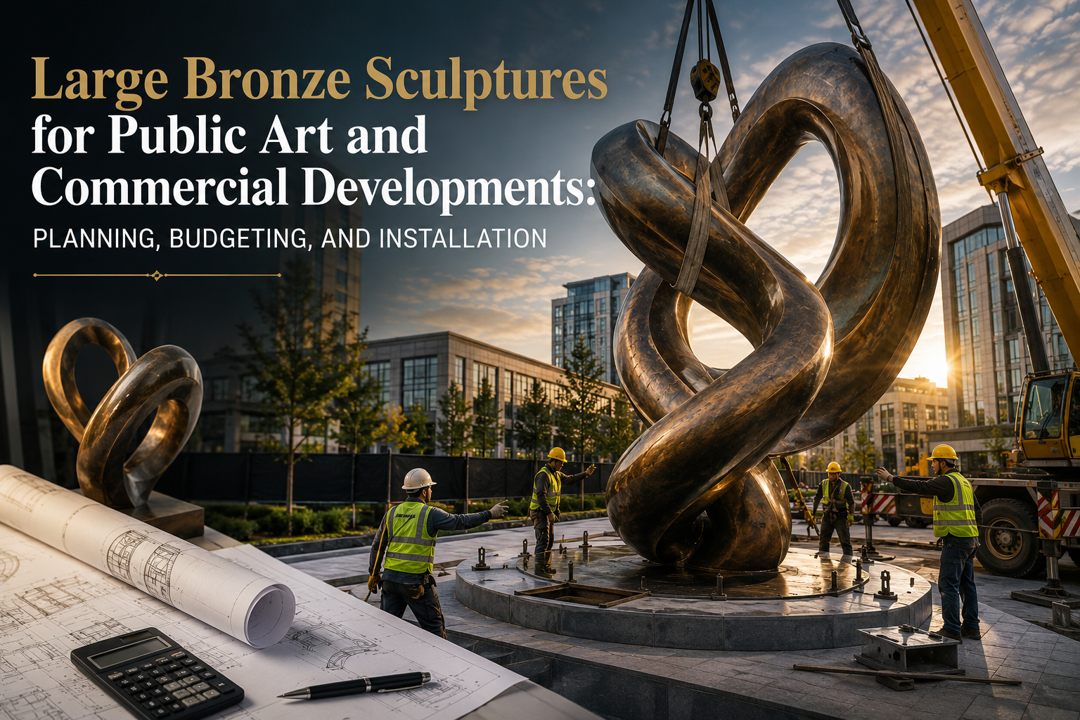 Large Bronze Sculptures for Public Art and Commercial Developments Planning, Budgeting, and Installation