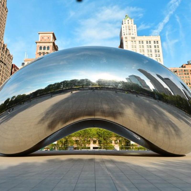 Mirror-Polished Sculpture without Visual Distortion