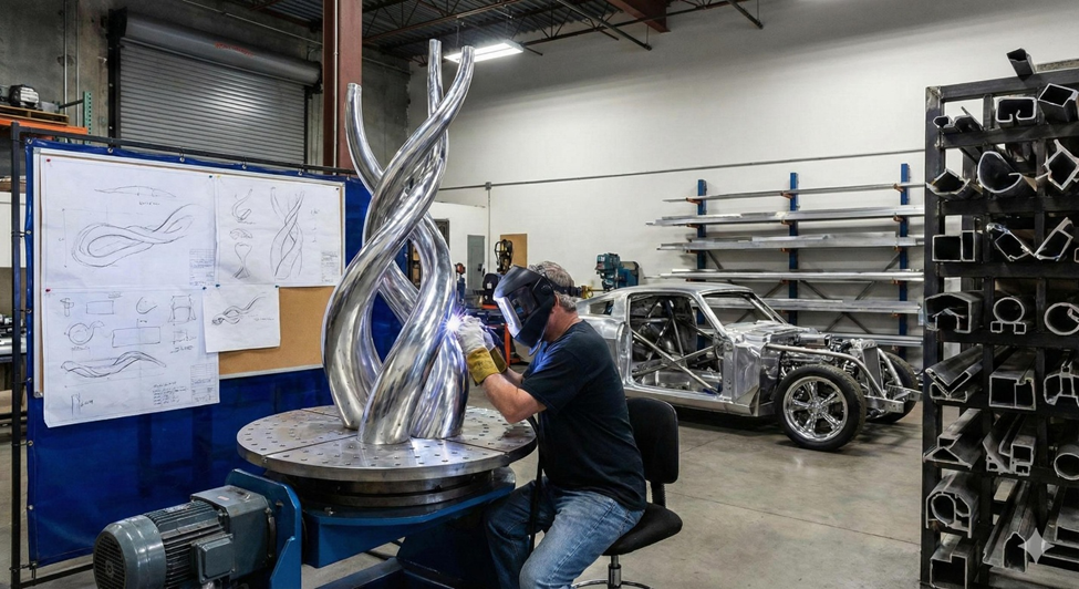 sculpture stainless steel