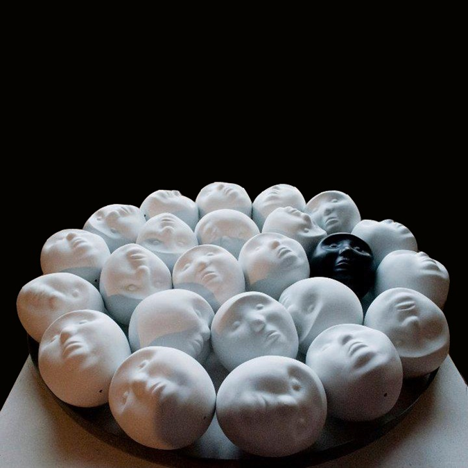 A gallery resin sculpture demonstrates how casting can support compact forms and controlled surface detail. Sculpture and photograph: